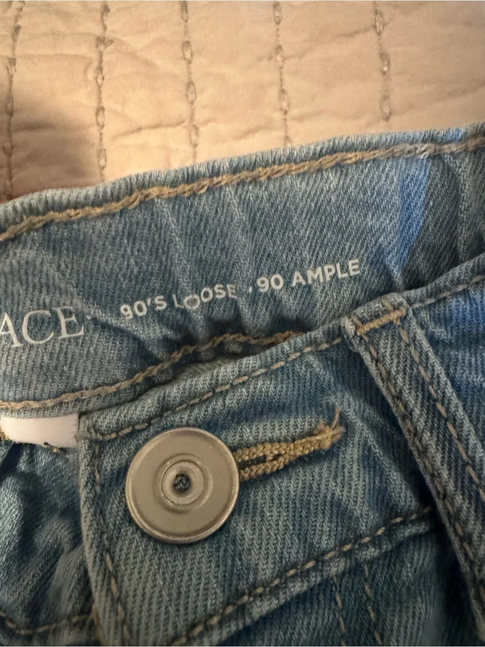 Three pair of Light and Medium Blue Denim Jeans